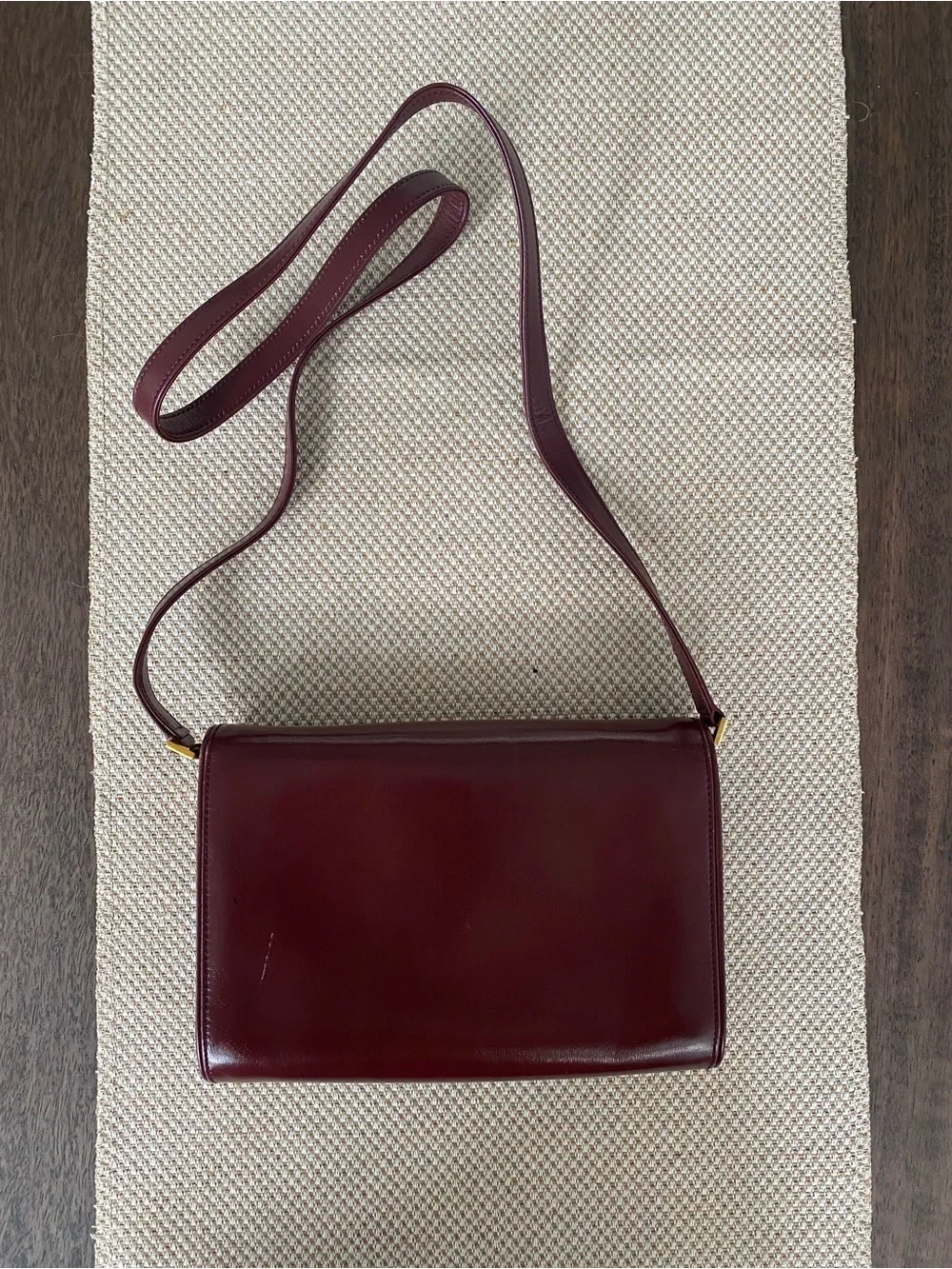 Vintage Gucci Crossbody or Clutch Bag in Burgundy Red - Picture 4 of 14